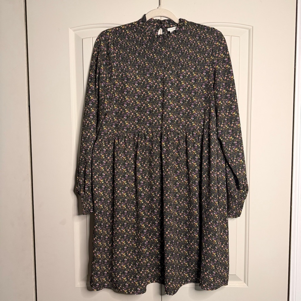 Jacqueline de Yong Floral Midi Dress - Black and Purple - Picture 2 of 12